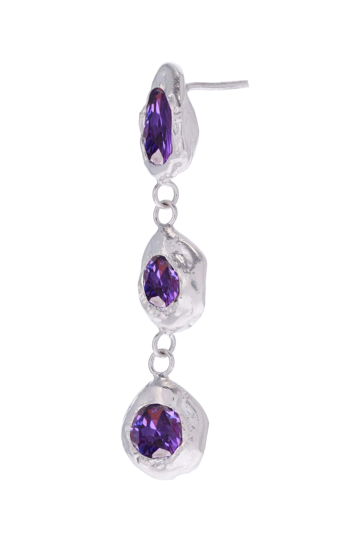 Aretes Flora Plata