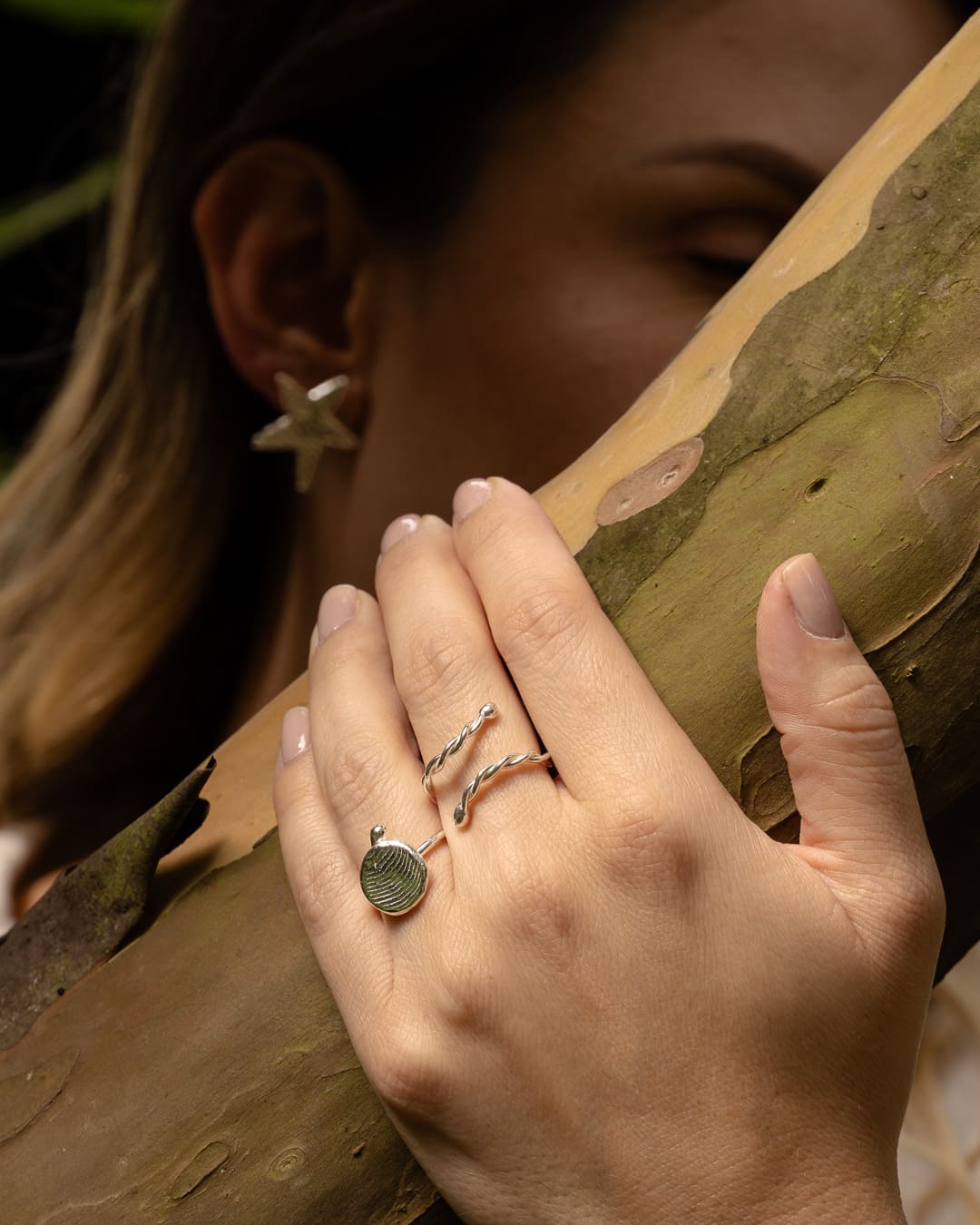 Anillo Huella Plata