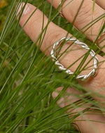 Anillo Ovalo Lazos Plata