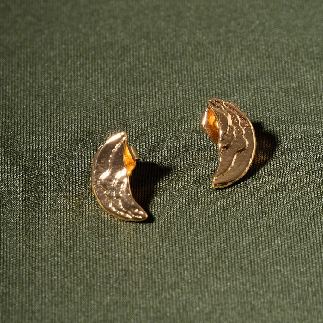 Aretes Luna Arena Dorado