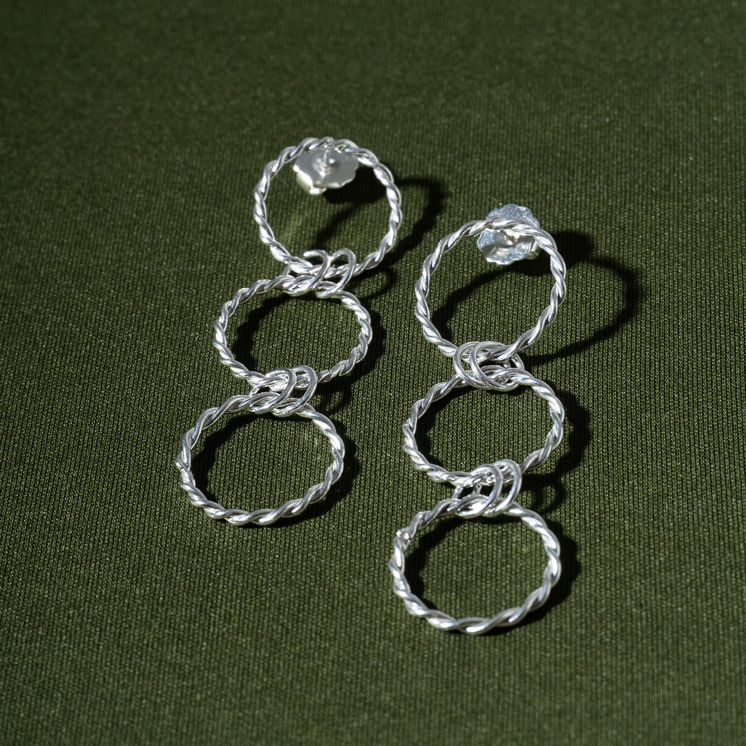 Aretes Aros Lazos Plata