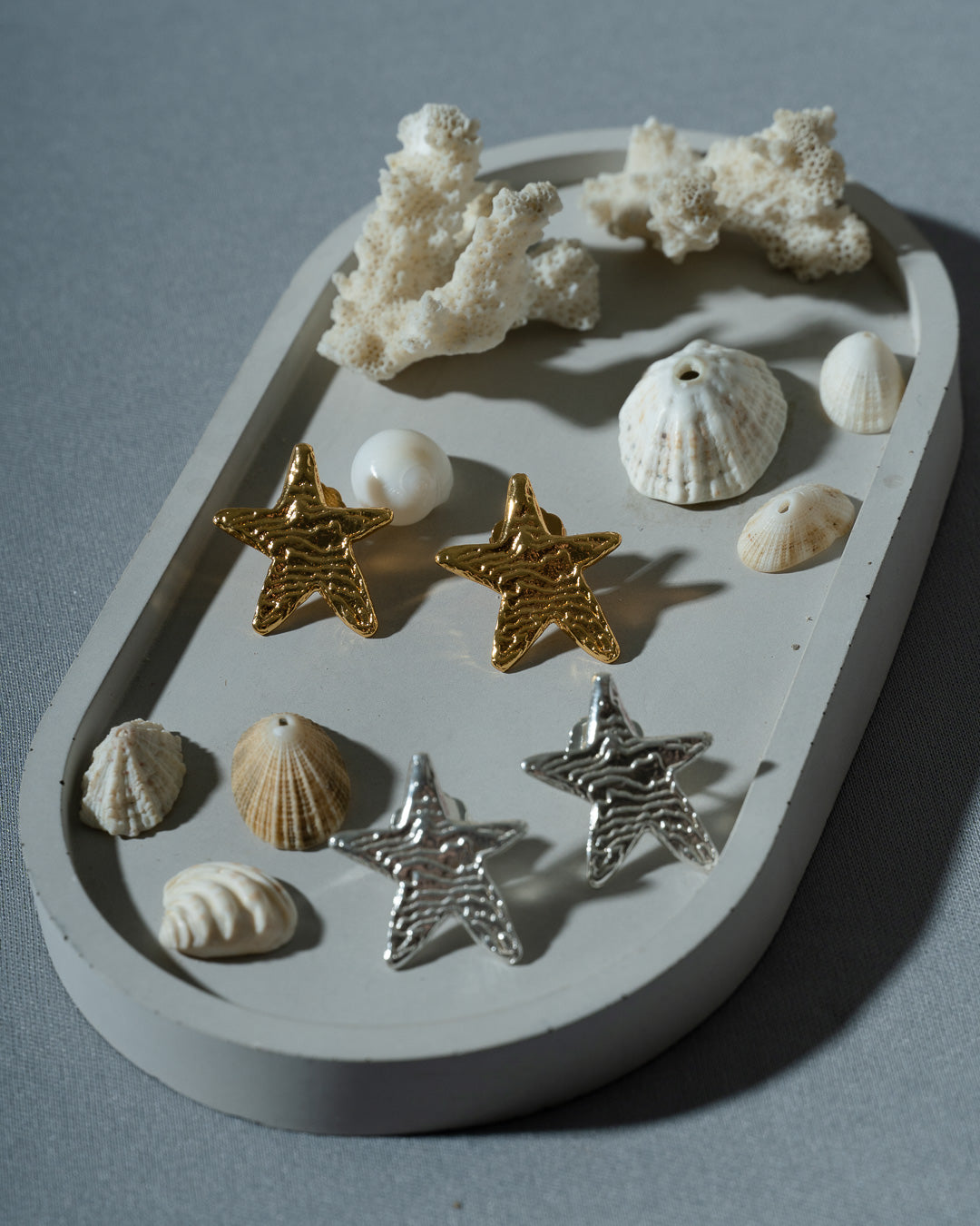 Aretes Estrella Arena Dorado