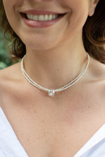 Choker mini barroca Plata