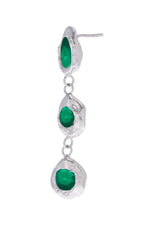 Aretes Flora Plata