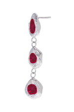 Aretes Flora Plata