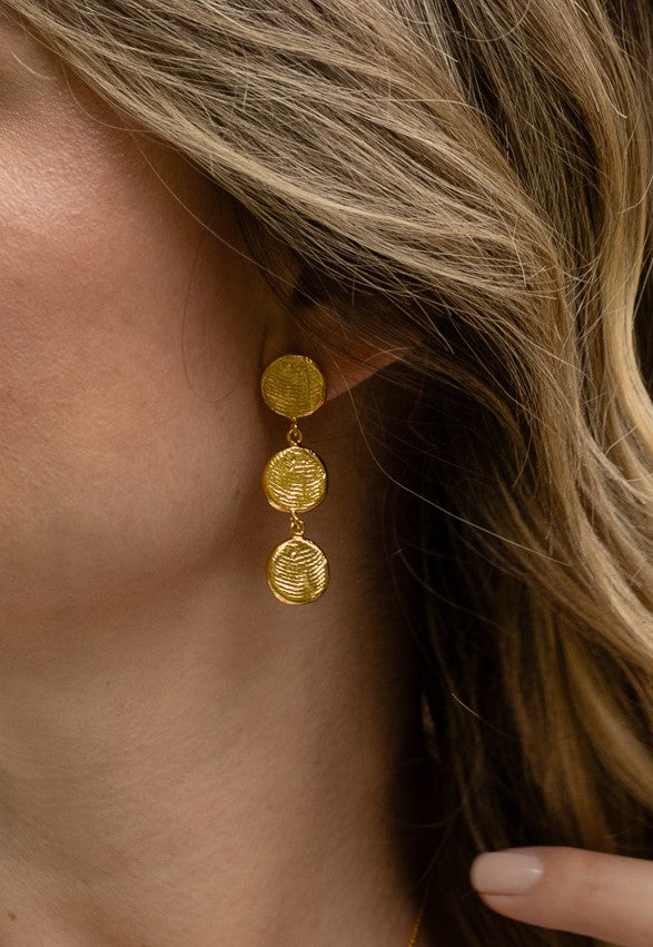 Aretes Huellas Dorado