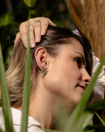 Aretes Estrella Arena Plata