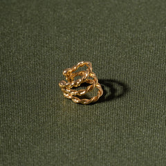 Earcuff tres Lazos pequeño Dorado