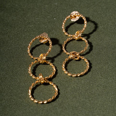 Aretes Aros Lazos Dorado