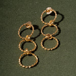 Aretes Aros Lazos Dorado
