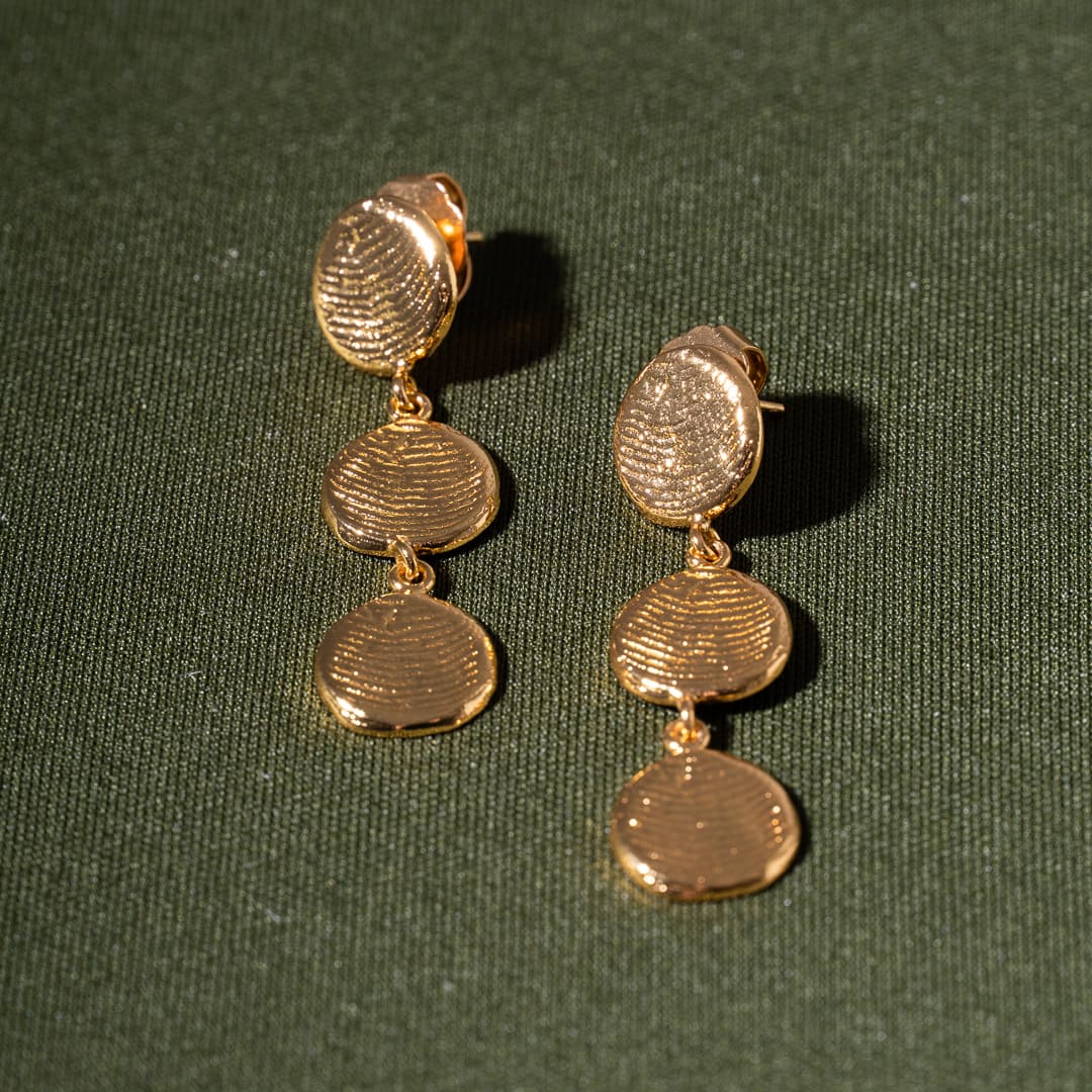 Aretes Huellas Dorado