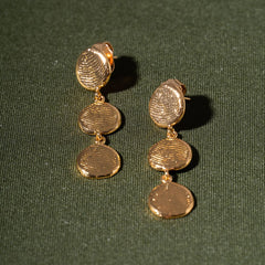 Aretes Huellas Dorado