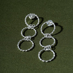 Aretes Aros Lazos Plata