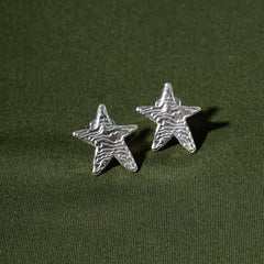 Aretes Estrella Arena Plata