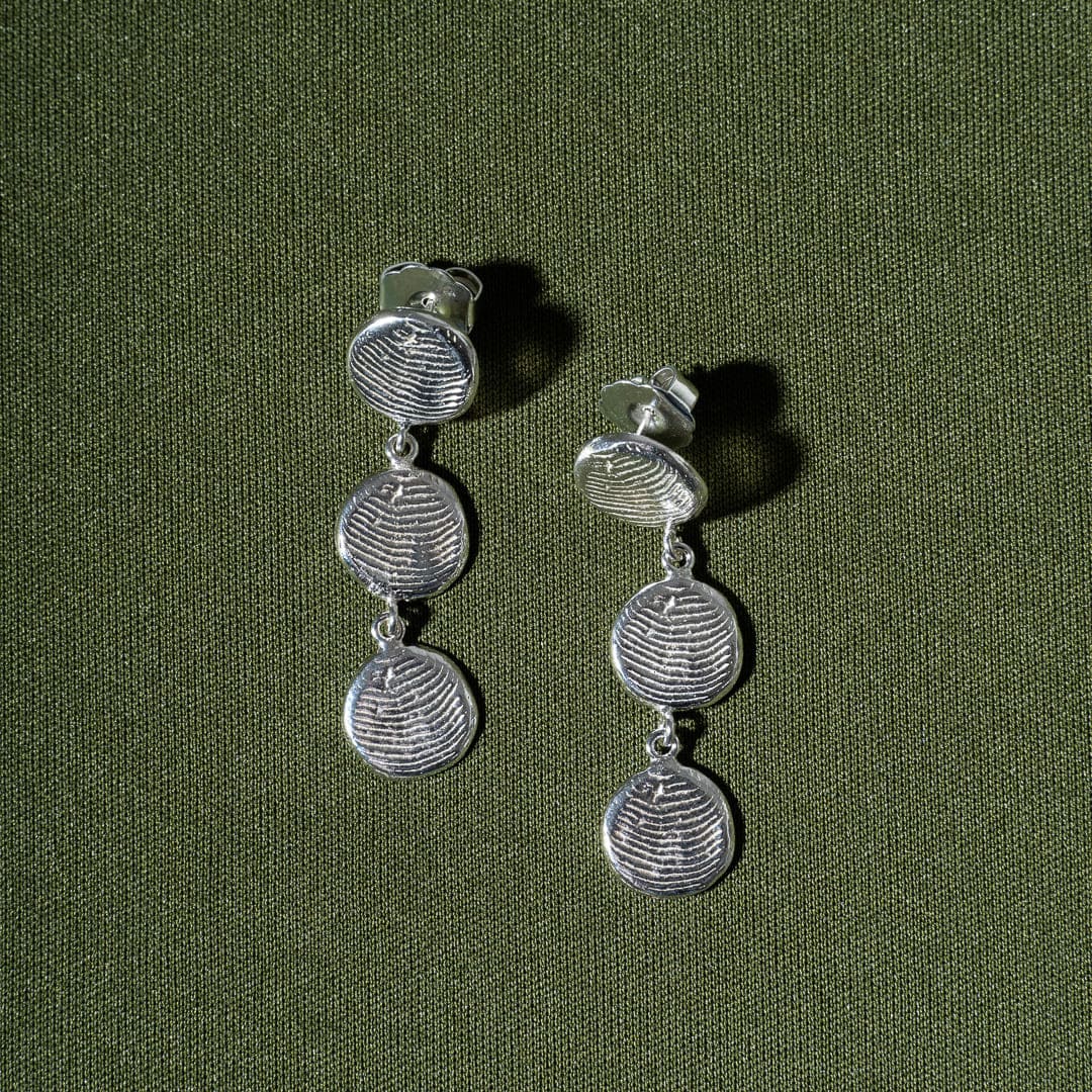 Aretes Huellas Plata