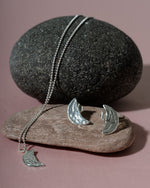 Aretes Luna Arena Plata