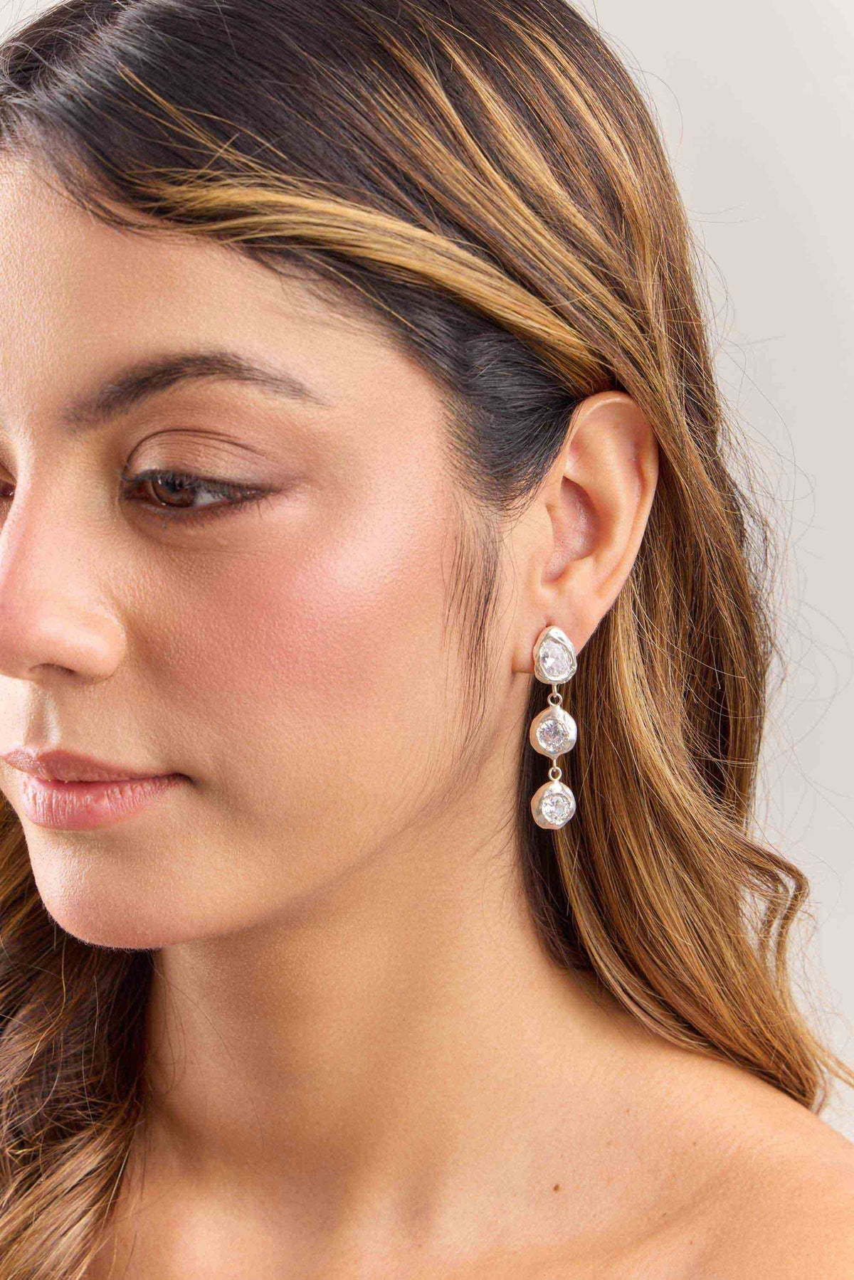 Aretes Flora Plata
