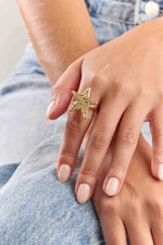 Anillo Estrella Arena Dorado