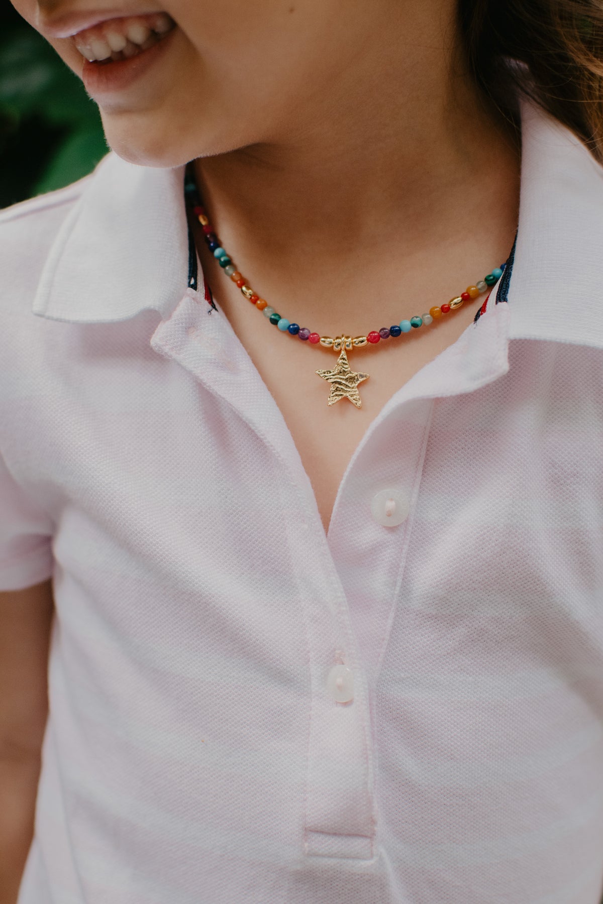 Collar Rainbow niñas Dorado
