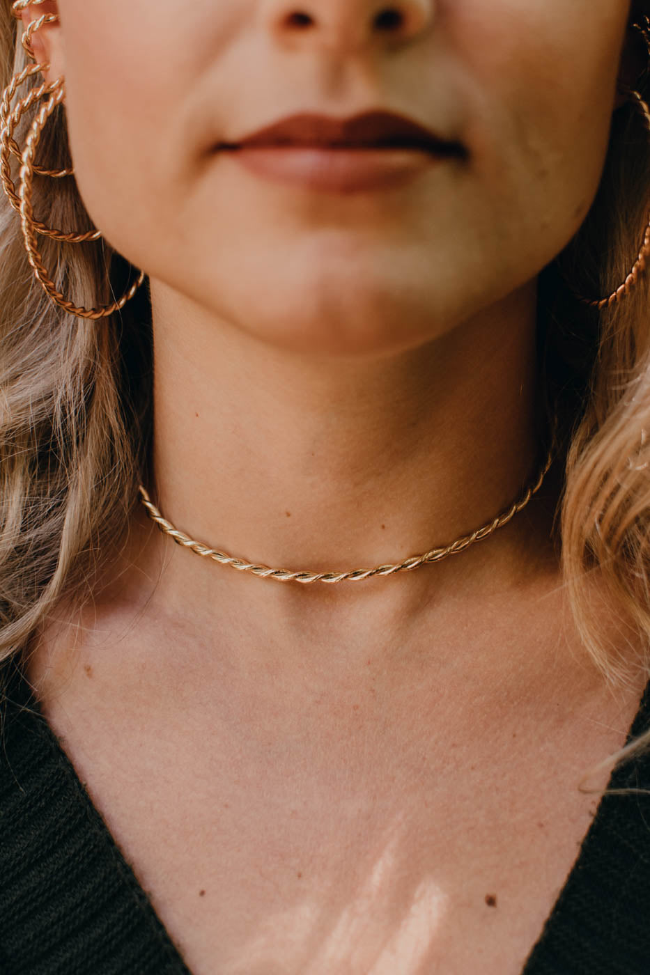 Choker Plata Dorado